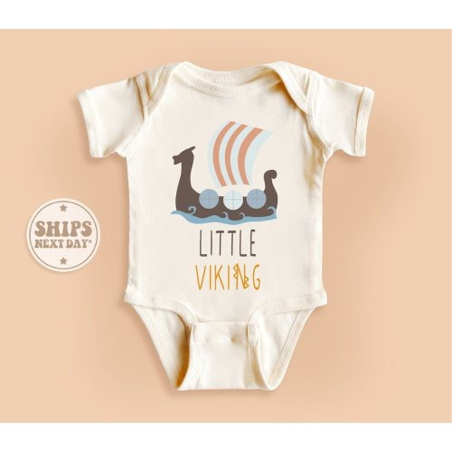 Little Viking Baby Onesie®, Cute Natural Baby Onesie®, Viking Baby Gift, Scandinavian Baby Bodysuit #TLC00261