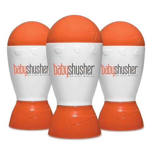 Baby Shusher Portable Sound Machine - White Noise Sound Machine, Baby Soother for Sleeping, Newborn Essentials for Crib, Battery Operated Hush, Travel Friendly - 3 Count