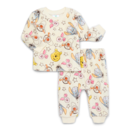 Winnie the Pooh Baby All-Over Print Plush Pajama Set, 2-Piece, Sizes 0/3 Months-24 Months