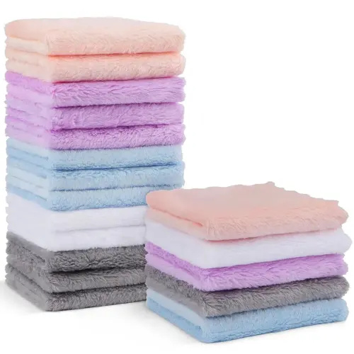 Orighty Baby Washcloths 18-Pack, Premium Microfiber Baby Bath Face Towels, Super Soft and Absorbent Babies Towels for Newborn, Infants and Toddlers, Natural Infant Wipes for Delicate Skin, 9x9 Inch
