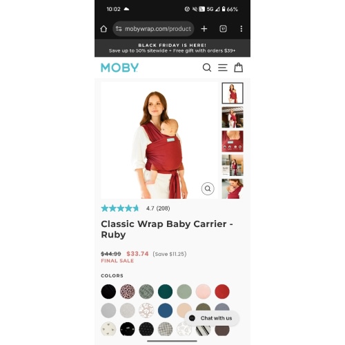 Classic Wrap Baby Carrier - Ruby