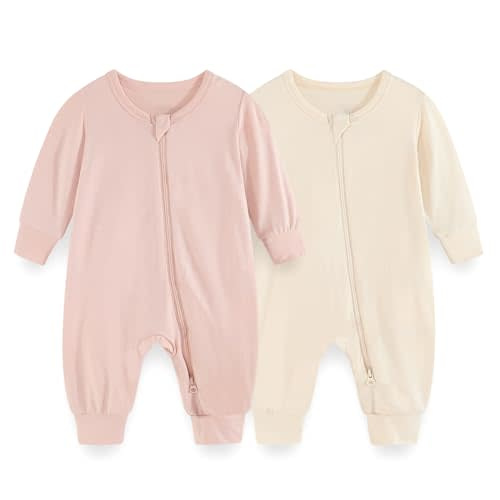 JELYLOVE Unisex Rayon Made from Bamboo Zipper Baby Boy Girl Rompers 2 Pcak Long Sleeve Infants Jumpsuits New Born Clothes