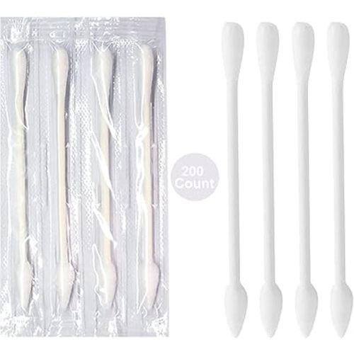 Individually Wrapped Cotton Swabs,Travel Cotton Swabs,Cotton Stick,Pointed Cotton Swab,Round Tip Cotton Swab,Individually Wrapped Double Tipped Cotton Swabs,for The Ear, Makeup, Clean(200 Count)