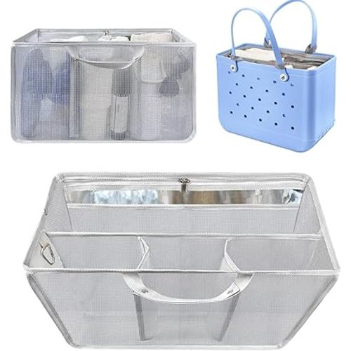 Beach Bag Organizer Insert Compatible with X Large Bogg Bag Accessories,Wet and Dry Separation Insert Divider Pouch Fit for Original XL Bogg Bags,Durable Material-Grey