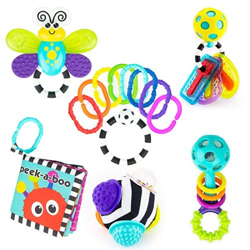 Sassy Play My Way Infant Gift Set - 6 Pieces - Ages 0+ Months