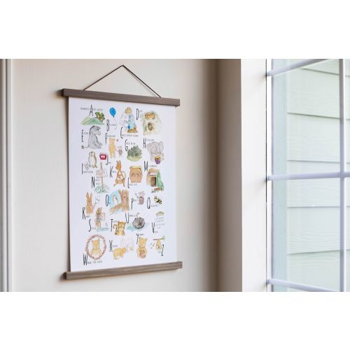 Winnie-The-Pooh Watercolor Alphabet Child's Nursery Room Poster Wall Hanging (A. A. Milne)