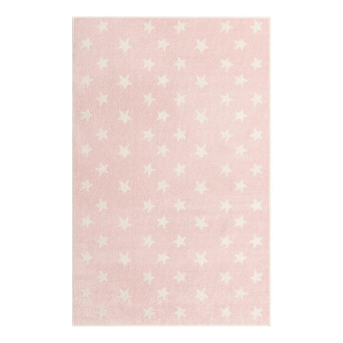 Unique Loom Whimsy Stars Baby Pink/Ivory Kid Rug & Reviews | Wayfair