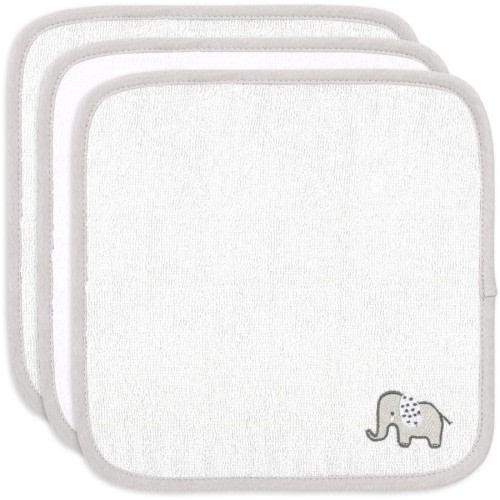 Little Haven 3 Pack Washcloths - Elephant