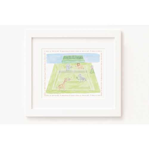 Watercolor Tennis Nursery Art Print, 16x20