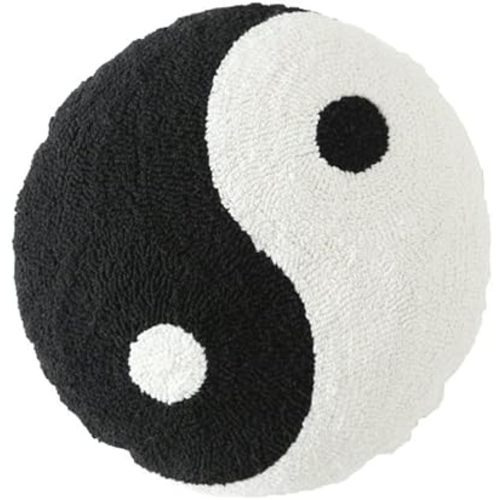 Urban Lifestyle Yin-Yang Throw Pillow, Black/White