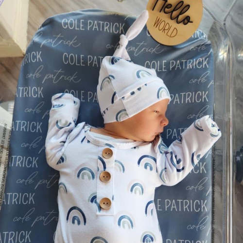 Printed Knot Gowns for Boys
