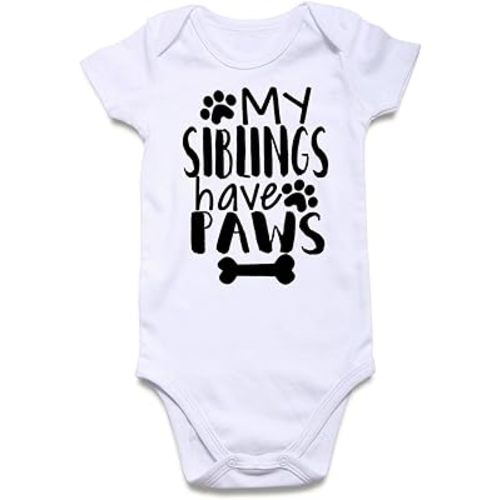 Funnycokid Baby Boys Girls Bodysuit Funny Newborn Romper Short Sleeve Infant Neutral Outfits Jumpsuit 0-12 Months