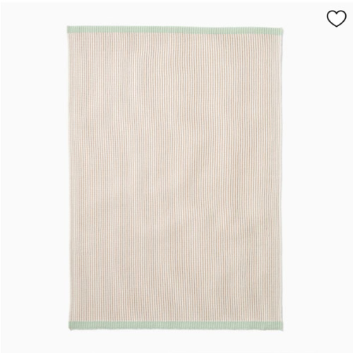 Contrast Ribbed Knit Baby Blanket: Sale $24.97