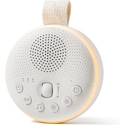 White Noise Machine for Baby & Adults with 21 Relaxing Sounds & Adjustable Night Light, Rechargeable & Portable Sleep Aid for Home & Travel
