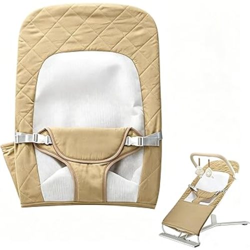 Replacement Bouncer Cover Compatible with Baby Delight Highland and Alpine Deluxe Bouncer, Fit for Baby Bjorn seat Cover, Soft and Breathable Cotton Polyester Ventilated Mesh, Machine Washable