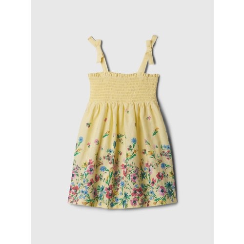Baby & Toddler Linen-Cotton Smocked Dress | Gap