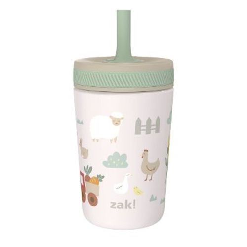 Zak Designs 12oz Forest Fun Stainless Steel Vacuum Kelso Tumbler Pink
