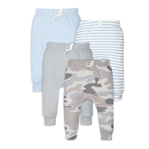 Modern Moments by Gerber Baby Boy Jogger Pants, 4-Pack (Newborn-24 Months)