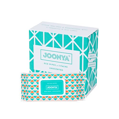 Joonya Baby Wipes - Non-Toxic, Earth-Friendly Baby Wipes for Calm, Healthy Skin - Fragrance Free Baby Wipes - Bulk Baby Wipes - 3 Packs of 80 Diaper Wipes (240)