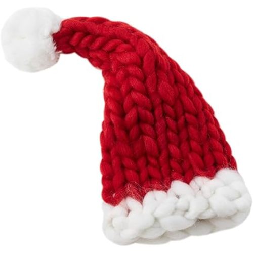 Newborn Santa Hat, Baby Knit Christmas Hat for Newborn Girl Boy Christmas Decoration, 0-3months