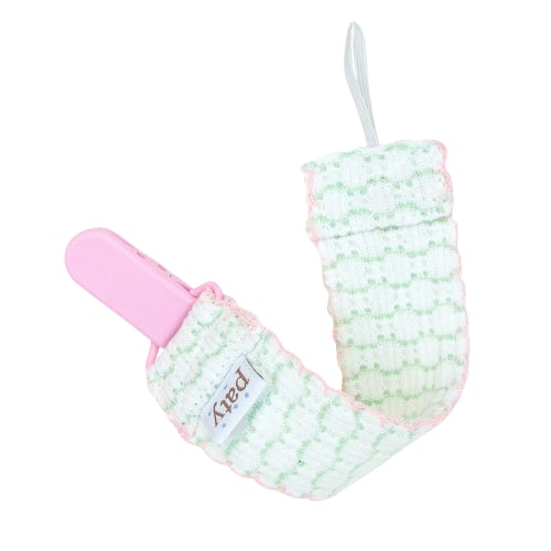 Paty Knit Pinstripe Pacifier Clip