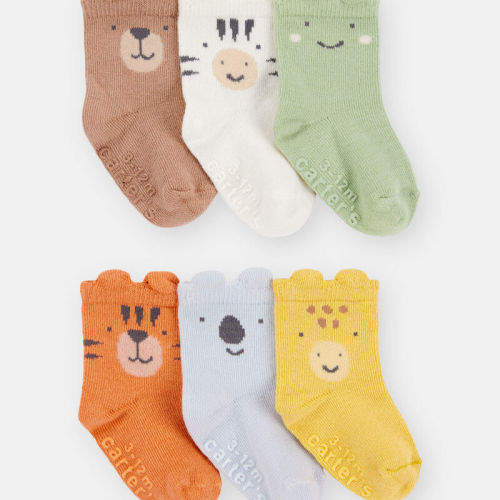 Multi Baby 6-Pack Crew Socks | Carter’s Oshkosh Canada