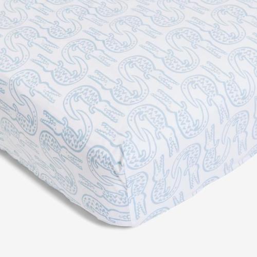 Crib Sheet -Bay Blue Alligator