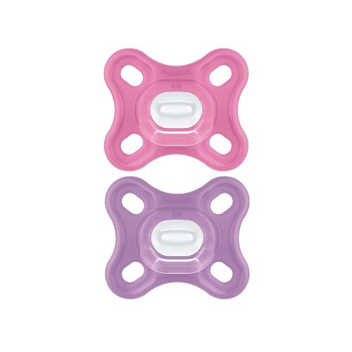 MAM Comfort Pacifier, 0-3 Months, Girl, 2 pack