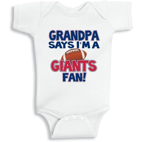 Baby's Grandpa's Says I'm a Giants Fan bodysuit - 6 Months - White