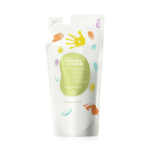 natura - Mamãe e Bebê Shampoo Refill - 100% Vegan - Safe & Gentle Formula - 98.4% Natural Origin - All Skin Types - Cruelty Free - Brazilian Baby Beauty - Baby Essentials - 6.7 fl oz (200ml)