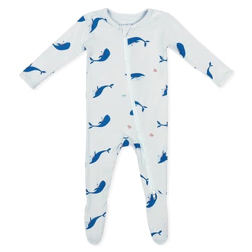 Soft Baby Bamboo Viscose Footie Pajamas, Zipper Closure, 0-24 Months