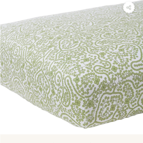 Shelby Green Crib Sheet