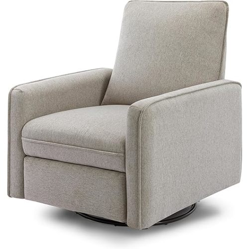 DaVinci Penny Recliner and Swivel Glider in Performance Grey Eco-Weave, Water Repellent & Stain Resistant, CertiPUR-US Certified
