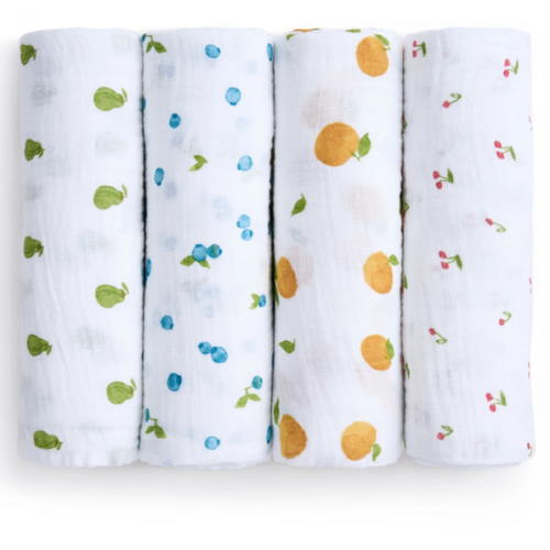Organic Cotton Muslin Swaddles, Fresh Fruit - aden + anais