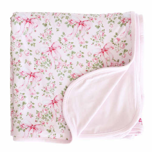Bows in Bloom Double Sided Bamboo Blanket