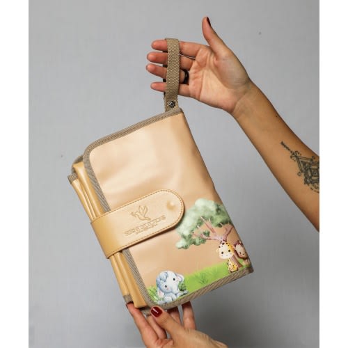 Portable Waterproof Diaper Changing Pad: Travel Changing Clutch with Pockets| New Baby Gift| Pregnancy Gift | Baby Shower Gift