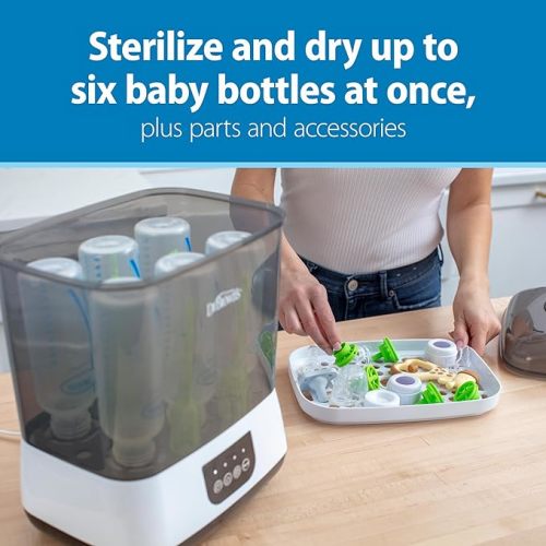Dr. Brown's All-in-One Sterilizer and Dryer for Baby Bottles, Parts & Other Newborn Essentials - Sterilizer & Dryer - 1 Count (Pack of 1)