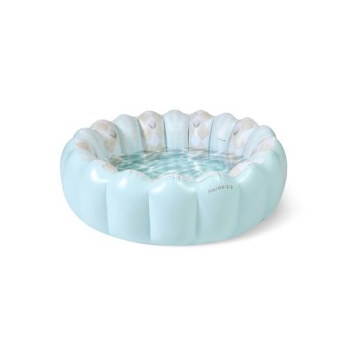 Minnidip 48'' X 48'' X 12'' Exclusive Resort Collection Minni Tufted Pool 35 Gal Novelty Kiddie Pool - Chambray Blue Shell