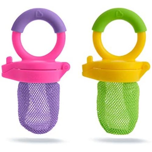 Munchkin Fresh Food Feeder, 2 Pack, Purple/Green - Purple/ Green