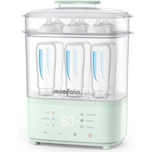 Bottle Sterilizer and Dryer, 8-in-1 Electric Steam Sterilizer for Baby Bottles, Baby Items & Breast Pump Accessories (Green)