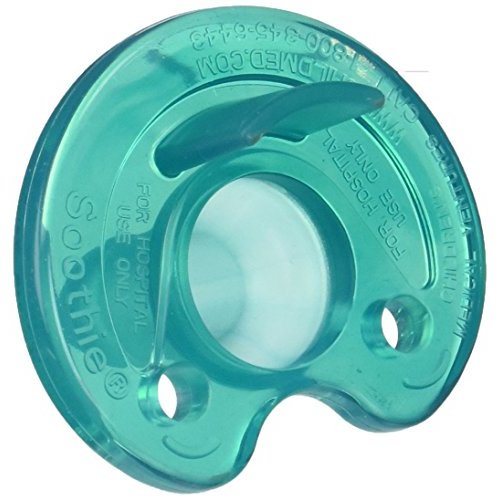 Philips Notched Newborn NICU Soothie Pacifier, Green, 0-3 Months, Hospital Binky - Natural Scent
