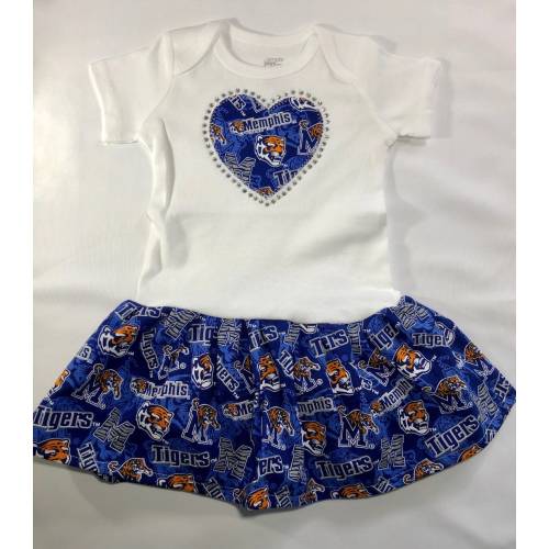 University of Memphis Inspired Infant Dress