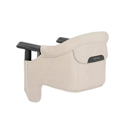 Inglesina Fast Table Chair, Desert Beige - Portable Baby High Chair - for Babies & Toddlers up to 37 lbs - Collapsible - Fits Tables 0.8'' to 3.5'' Thick - Compact & Easy to Use - Travel Bag Included