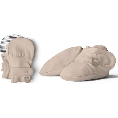 goumikids Stay-On Mitts and Boots Bundle Sandstone, 0-3 Months