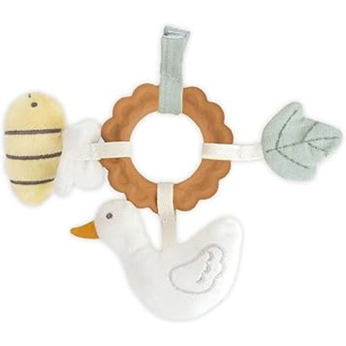 MON AMI Goose and Friends Teether Ring – 8", Soft Silicone Teething Ring, Plush Toy for Infants, Baby Teething Relief, BPA-Free, Easy-Grip, Comforting Teething Toy for Babies, Perfect for Sore Gums