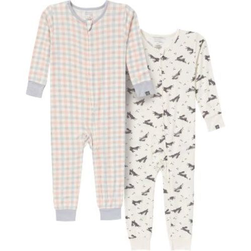 Modern Moments™ by Gerber Baby Neutral 2-Pack Tight Fitting Footless Pajamas, Beige Cowboy, 3-6 Months