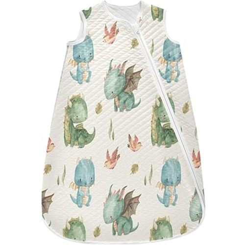 Kigai Baby Sleep Sack Cute Dragon Unisex Wearable Blanket Sleeping Bag Soft Swaddle Transition with 2-Way Zipper