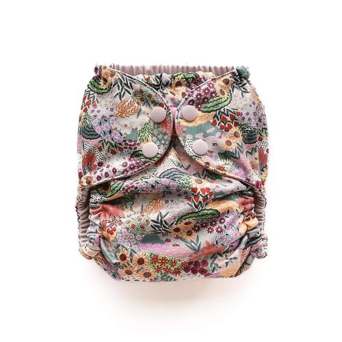 Esembly Cloth Diaper Cover, Botanic Garden, Size 1 (7-17lbs) | Reusable, Waterproof, Breathable and Adjustable Outer Layer Over Absorbent Inner, Blowout Protection and Reusbale Swim Diaper