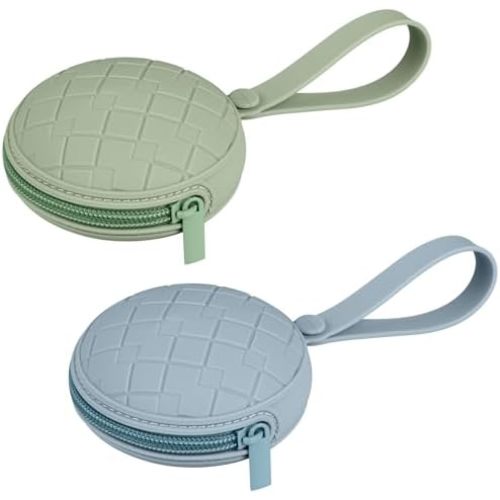 Pacifier Holder Case, Pack of 2 Baby Silicone Pacifier Holder Case, Protective Storage Container Attaches to Strollers & Diaper Bags (Color 5)