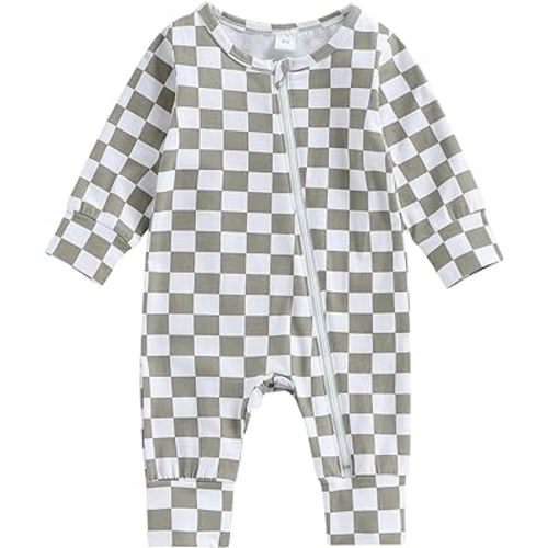 Ledy Champswiin Newborn Baby Boy Girl Romper Cute 3 6 12 18 Months Infant Fall Clothes Diagonal Zip-up Jumpsuit Outfit